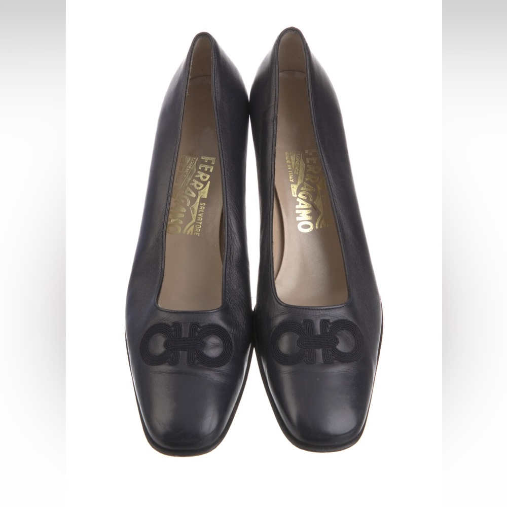 Salvatore Ferragamo Square Toe Low Heels